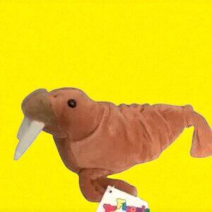 Vintage Floppie Toss ‘Ems Bean Filled Plush ~ 9” Lenny Walrus ~ 1996 ~